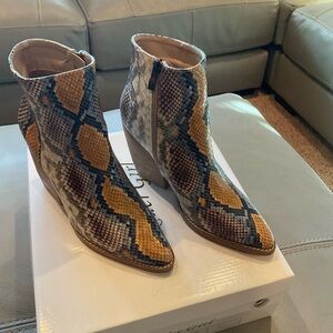 Snakeskin Ankle Boots